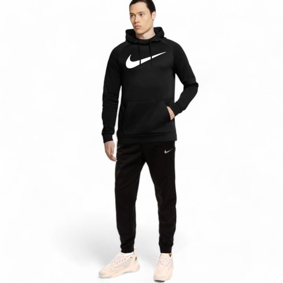Nike Big Swoosh 2 Piece Men's Sweatsuit Therma-Fit Matching Outfit Tracksuit NWT - Picture 1 of 11